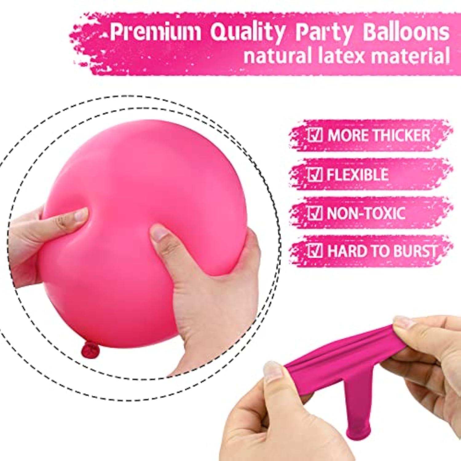 Hot Pink Balloons 100 Pack Hot Pink Balloons Different Sizes 18 12 5 I