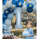 40" Light Blue Number 1 Balloon Large Foil Mylar for 1st Birthday/Graduation