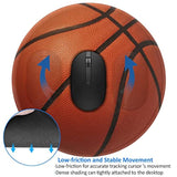 Basketball Round Mouse Pad Premium Textured Mouse Mat Washable Mousepads With Extended Stitched Edges Non Slip Rubber Base Small Mousepad 7.9 * 7.9 * 0.12 Inches