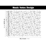 Music Notes Wrapping Paper Roll - Mini Roll - 17 Inch X 16.5 Feet - Musical Notes Design Perfect For Music Lovers, Birthday, Holiday