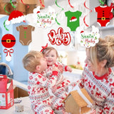 Christmas Santa Baby Hanging Swirls Festive Foil Ceiling Decor for NYE & Shower