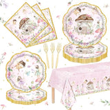 81Pcs Fairy Party Decorations For Girls 1St 2Nd Birthday Garden Flower Themed Baby Shower Party Supplies Fairies Enchanted Tableware With Paper Plates Napkins Cups Forks And Tablecloth Serve 20