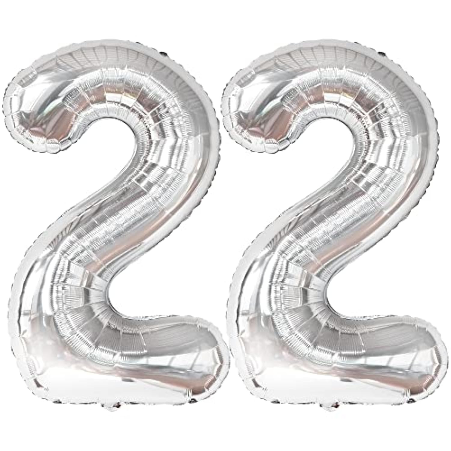22 Balloon Number Silver - 40 Inch | 22 Number Balloons | Silver 22 Balloons, 22 Birthday Decorations For Men | 22 Birthday Balloons For Women | 22 Happy Anniversary Decorations