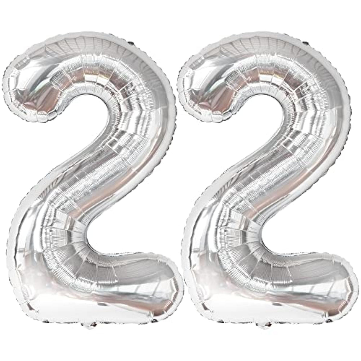 22 Balloon Number Silver - 40 Inch | 22 Number Balloons | Silver 22 Balloons, 22 Birthday Decorations For Men | 22 Birthday Balloons For Women | 22 Happy Anniversary Decorations