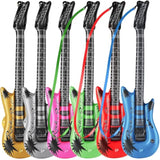 Inflatable Guitar For Kids - (Pack Of 6) 36-Inch Neon Blow Up Guitar Instruments, Party Favors, Giveaways, Dj-Props, Photo-Booth, Birthdays, Rock Star, Rock And Roll Party Decorations