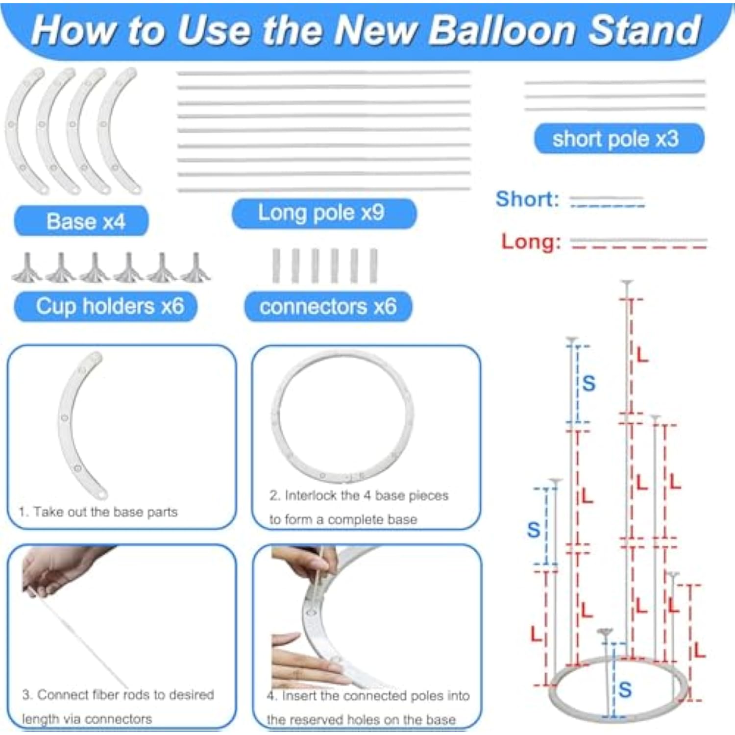 Balloon Arch Kit And Balloon Pump, 10Ft Width 9Ft Height Adjustable Balloon Arch Stand With New Designed 2 Balloon Stands Water Fillable Bases For Wedding Anniversary Birthday Party Baby Shower