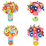 100Pcs 15Mm/0.6Inch Flower Shaped Candy Colors Button 2 Holes Sewing C