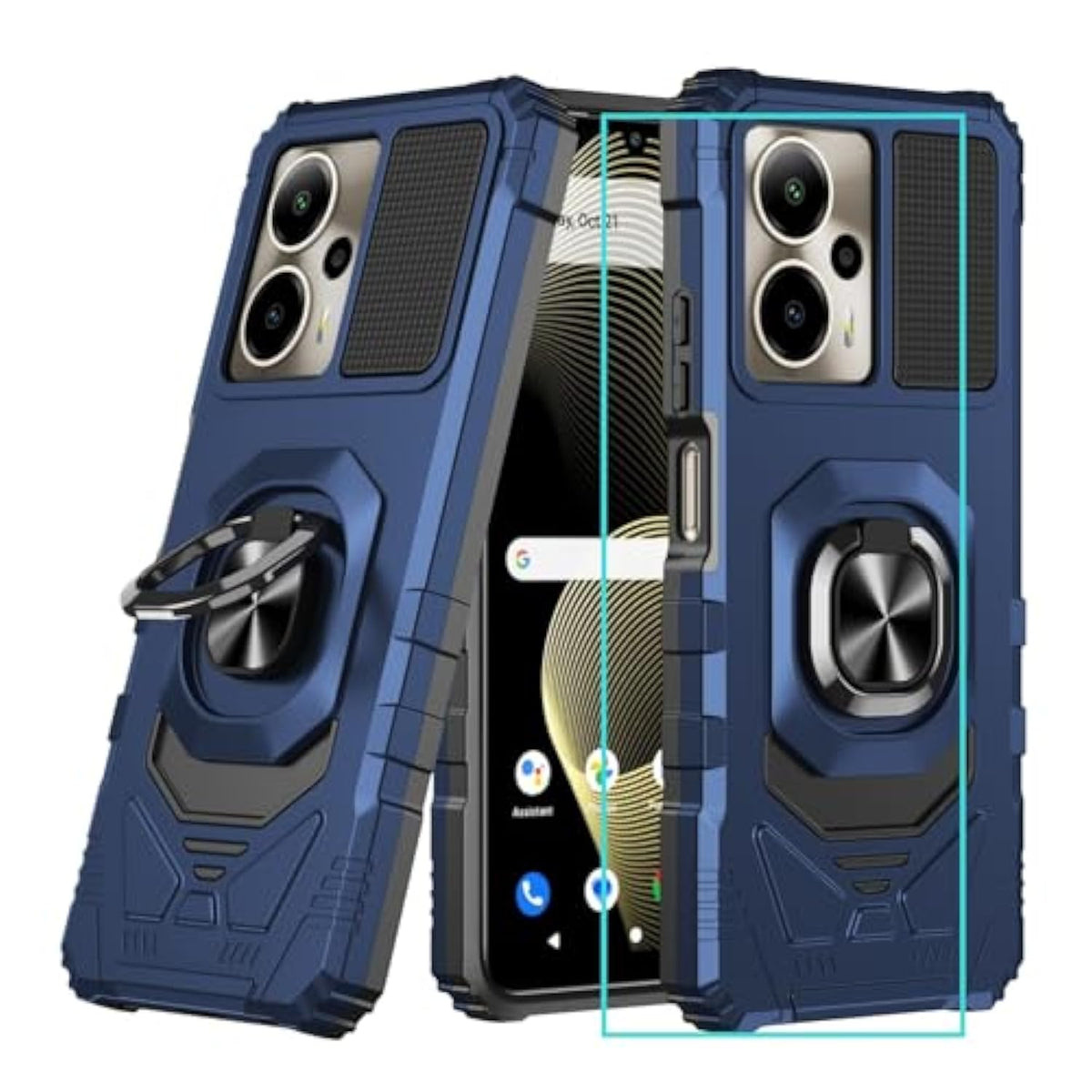 Cricket Outlast 5G AT&T Motivate Pro 5G Case with Screen Protector Blue