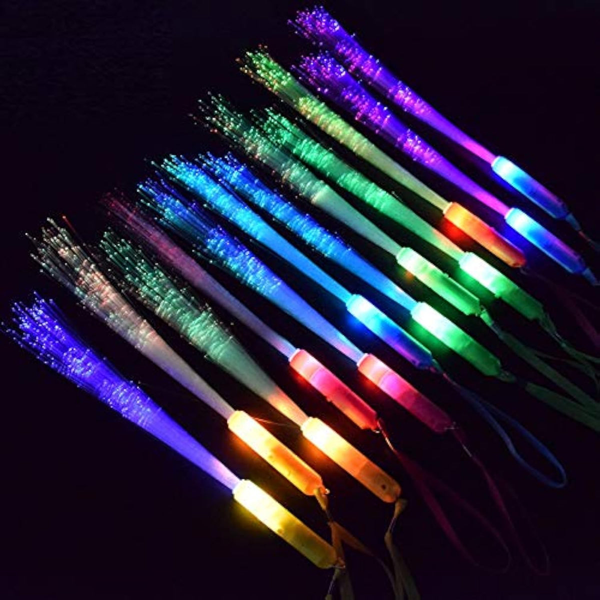 12Pcs Glow Sticks Party Supplies, 3 Modes Colorful Flashing Led Light Up Glow Wands Sticks For Party Favors