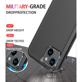 For 14 Case [Shockproof] [Dropproof] [Tempered Glass Screen + Camera Lens Protector] Heavy Duty Protection Phone Case Cover For 14 6.1Inch