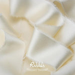 Ivory Silk Satin Ribbon 1.5 Inch X 30 Yard Handmade Frayed Chiffon Cream Ribbon For Gift Wrapping Wedding Invitations Bridal Bouquets Home Decor