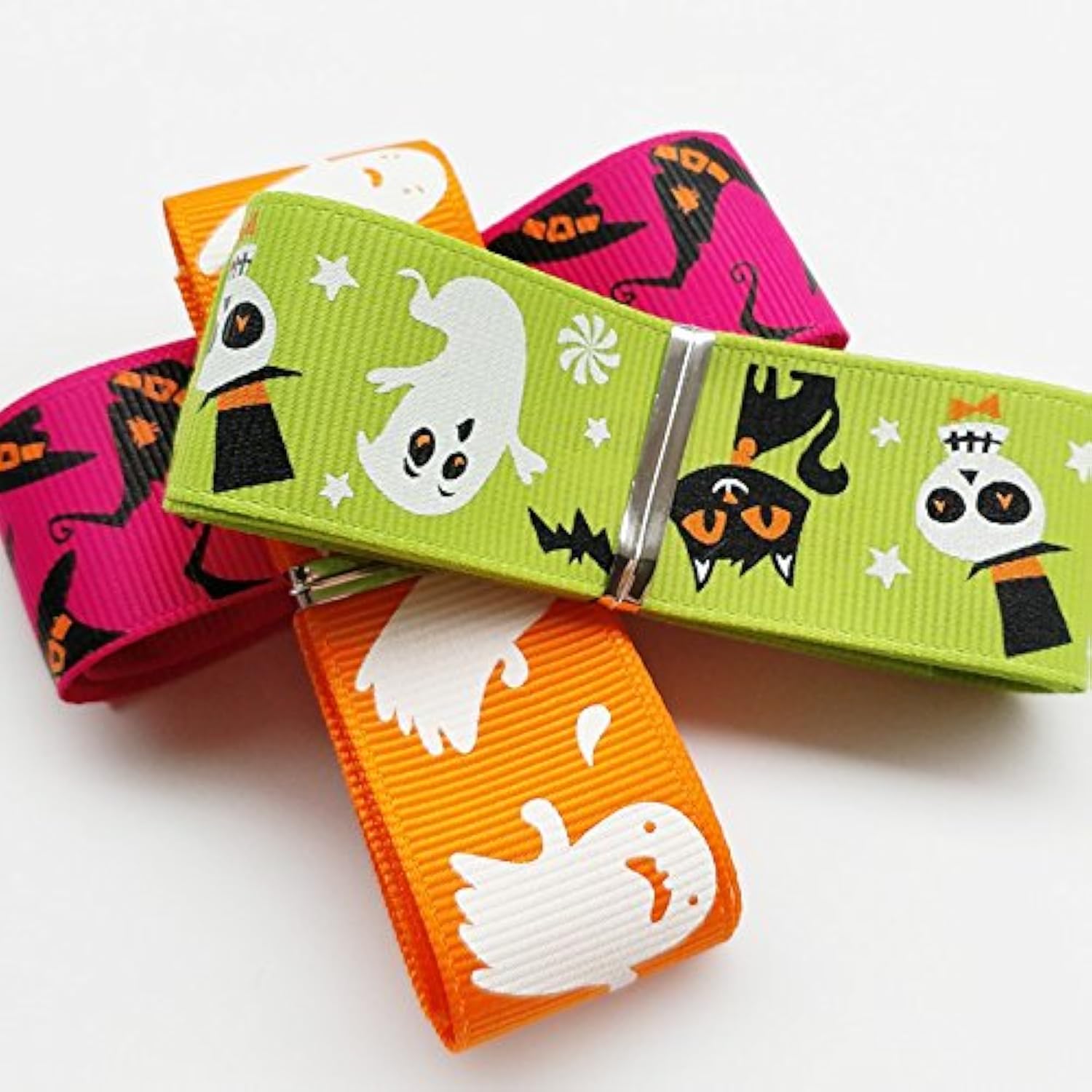 12 Yards 1" 25Mm Halloween Grosgrain Ribbon Assorted Wizard Pumpkin La