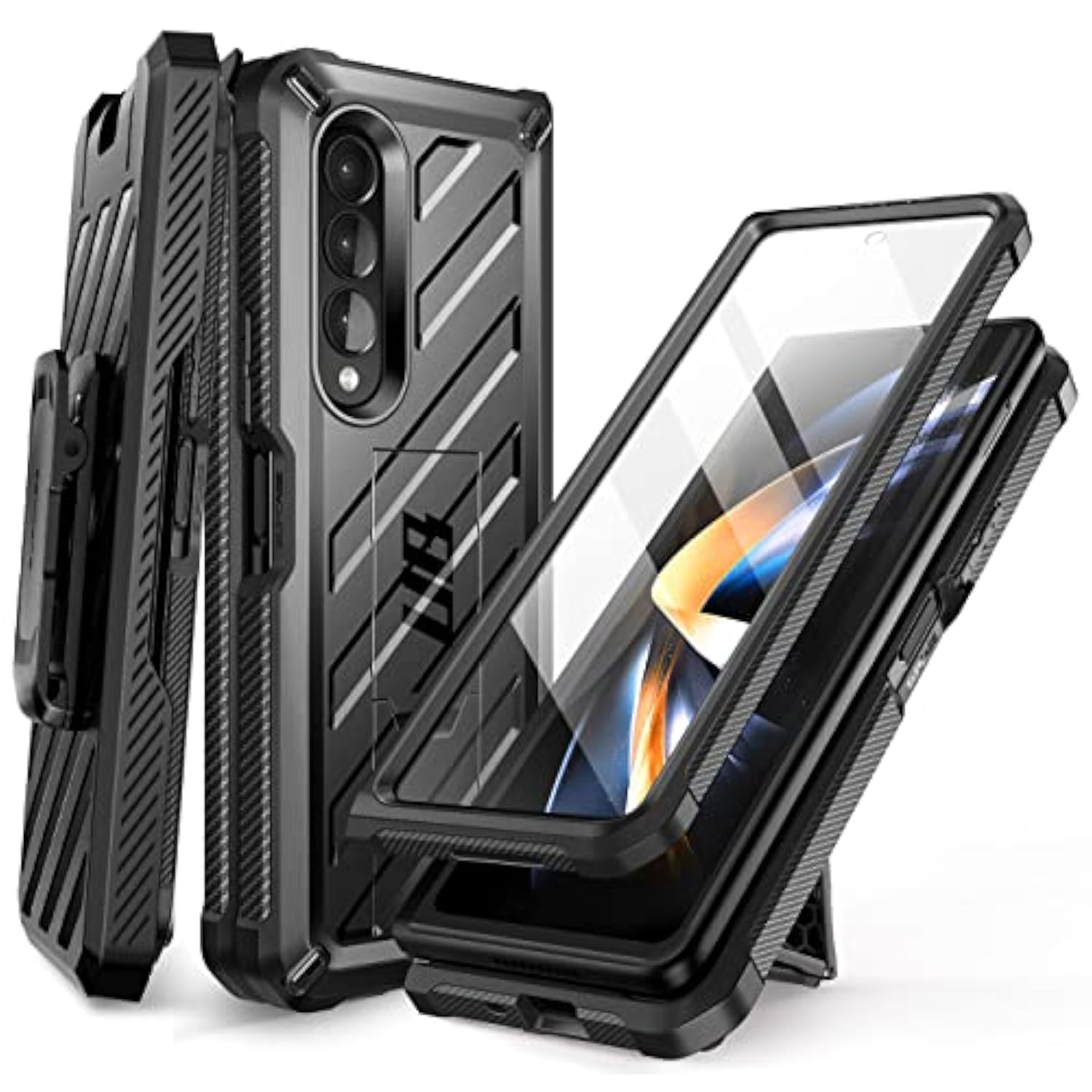 Galaxy Z Fold 4 Shockproof Protective Case with Built-in Screen Protector & Kickstand