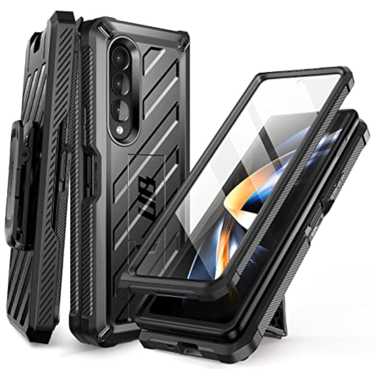 Galaxy Z Fold 4 Shockproof Protective Case with Built-in Screen Protector & Kickstand
