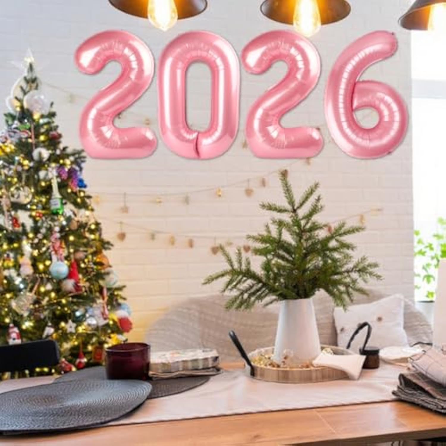 40-Inch Pearl Pink Number 2026 Balloons for New Year, Graduation, and Birthday Decor