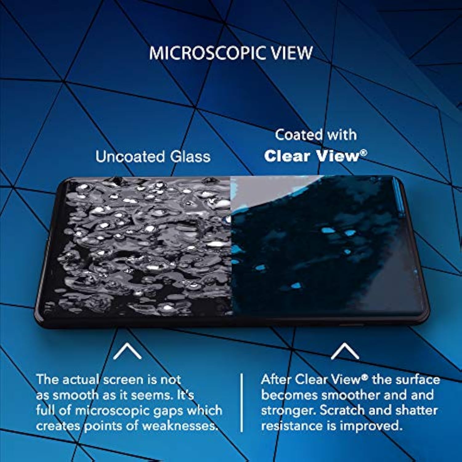 CLEARVIEW Liquid Glass Screen Protector | Covers up to 4 Devices | for All Smartphones Tablets and Watches Wipe On Nano Protection - Bottle