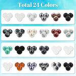 840Pcs 8Mm Glass Beads - 24 Colors, Round Marble Loose Beads For Men Women Bracelet Earring Necklace Jewelry Making Supplies