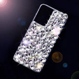 Compatible With Samsung Galaxy S23 Ultra Glitter Case 3D Glitter Sparkle Bling Case Crystal Rhinestone Diamond Bumper Clear Gems Cute Protective Girly Case For Galaxy S23 Ultra