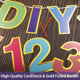 143 Pcs Diy Letter Banner Customizable Happy Birthday Supplies Make Your Own Banner Include Letters, Numbers Symbol Rope Needles For Baby Shower Wedding Bachelor Party Decorations(Multicolor)