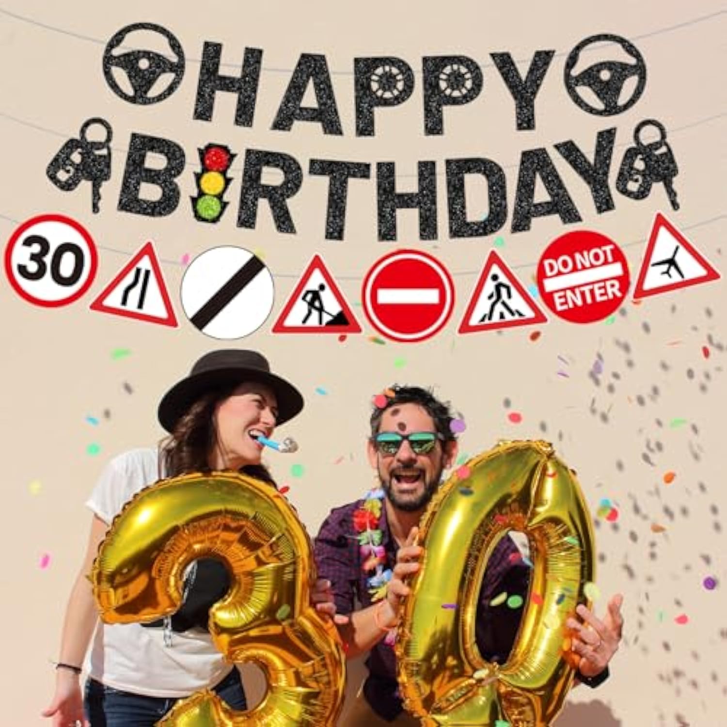 Car Theme 16th Birthday Decorations – Driver’s License Banner Set