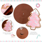 20 Pcs Gingerbread Man Theme Party Hanging Swirls Ceiling,Pink Cute Christmas Party Hanging Swirls Foil Ceiling Decor For Birthday Baby Shower Xmas Party Decor