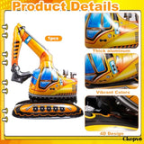 Excavator Balloon Construction Birthday Party Supplies Self Standing 4D Construction Balloons,Extra Large Construction Balloon For Construction Birthday Party Decorations (3D Digger)