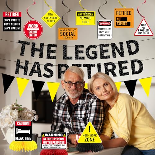 Retirement Party Decorations, Caution Legend Has Retired Banner