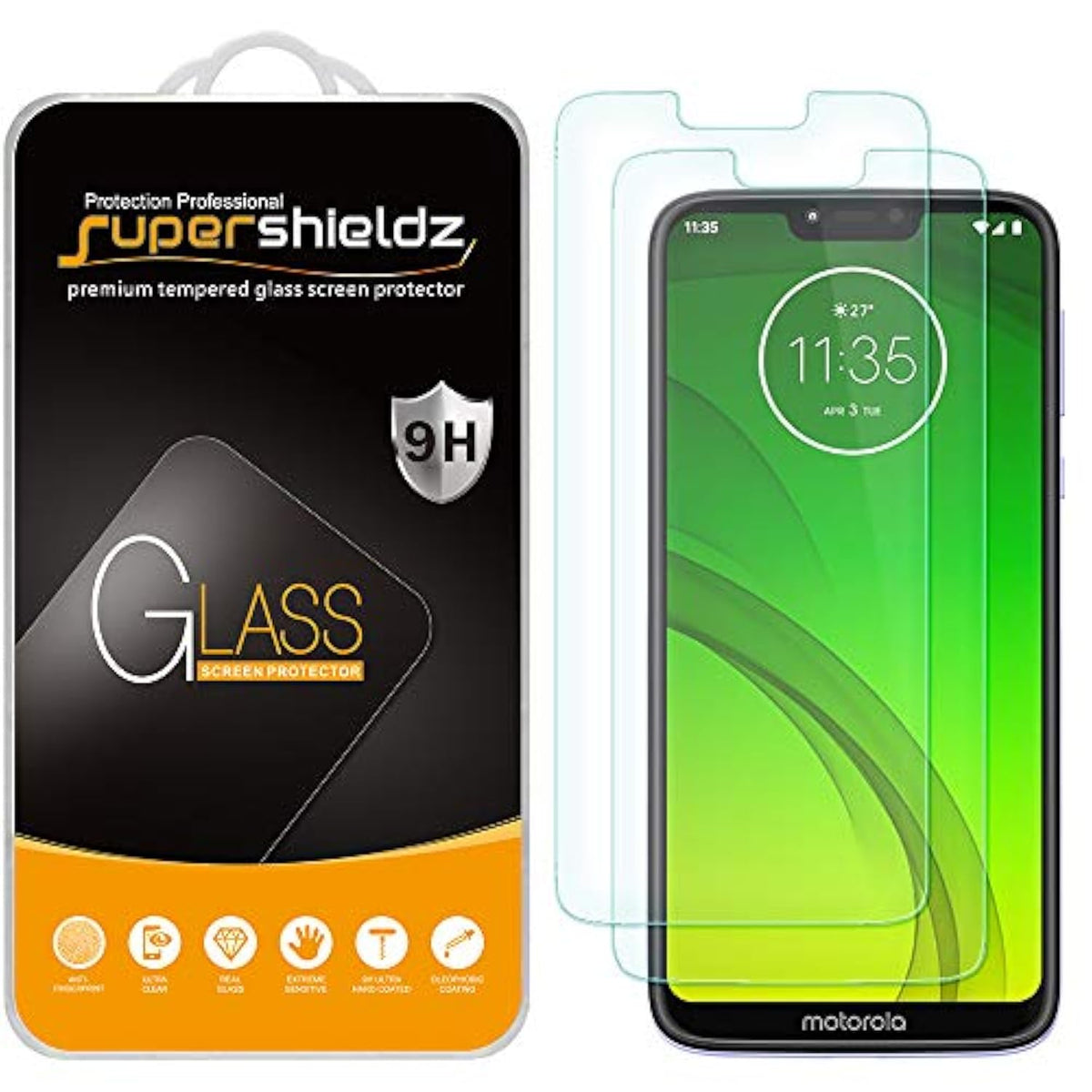 (2 Pack) Designed For Motorola (Moto G7 Power) Tempered Glass Screen Protector, 0.33Mm, Anti Scratch, Bubble Free