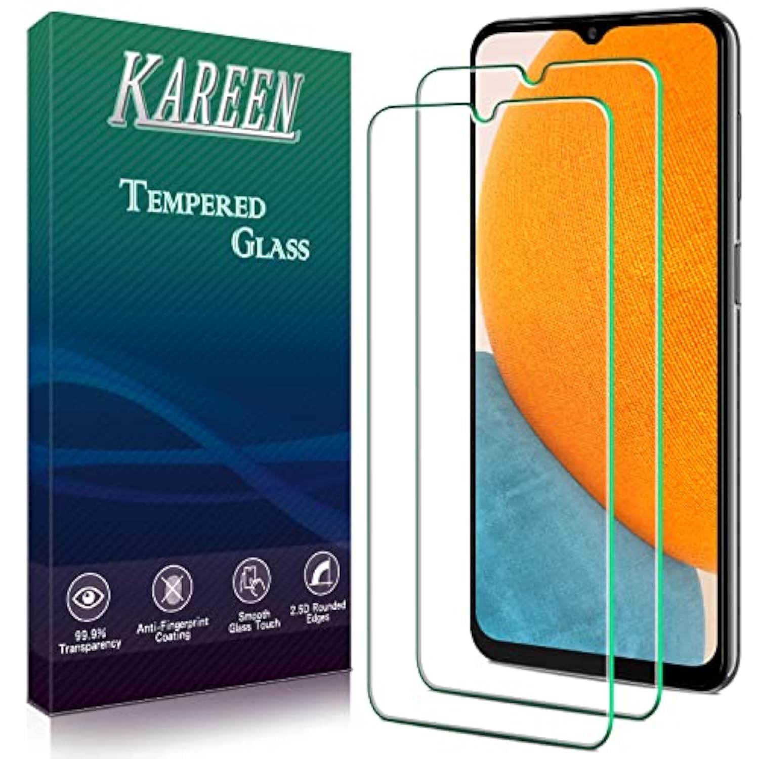 [2-Pack] For Samsung Galaxy A23 5G Tempered Glass Screen Protector, Anti Scratch, Bubble Free, Case Friendly, 9H Hardness, Easy To Install