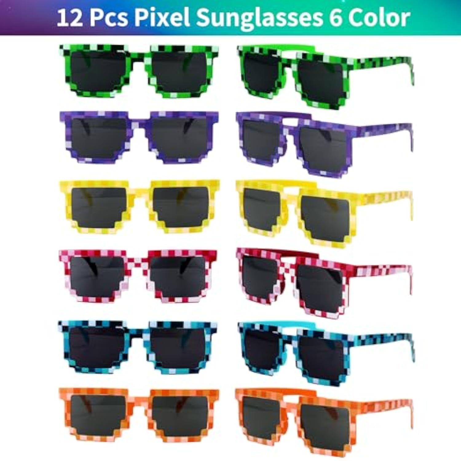 320Pcs Video Game Party Favors For Kids-Including Goodie Bags, Glasses, Straws, Bubble Wands, Stickers, Cake Toppers, Tattoos & More-Perfect For Theme Party Decorations & Piñata Fillers