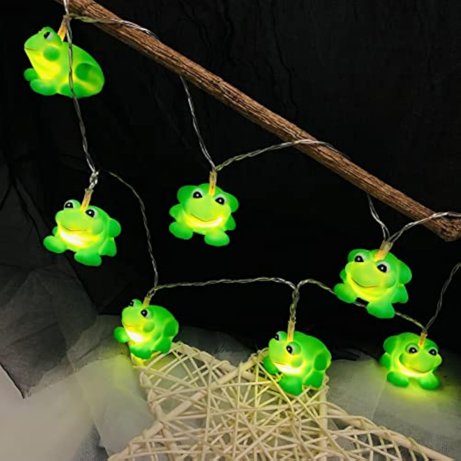 Frog Shape Fairy Lights Usb Plug-In And Battery Operated Christmas String Lights For Garden Children'S Bedroom Xmas Tree