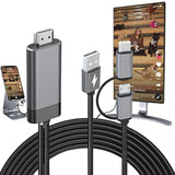 Hdmi Adapter Micro Usb Type C 2 In 1 Mhl Cable Braided Video Converter & Charg