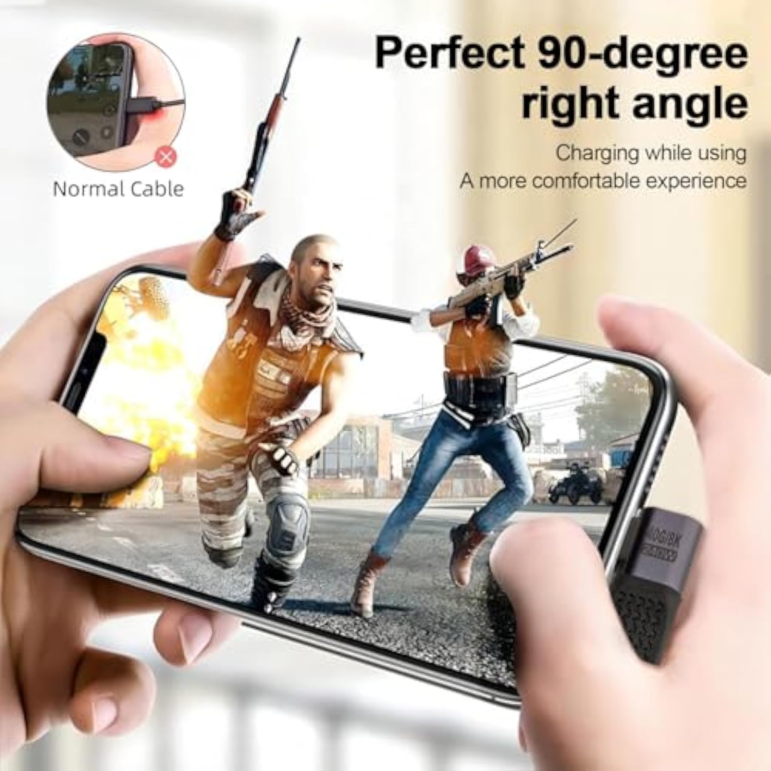 Short Usb C Cable 90 Degree (5 Inch), 240W Short Usb To Usb C Cable Right Angle, 40Gbps Data Transfer Support 8K@60Hz For Iphone 15 &Macbook & Ipad Pro & Samsung