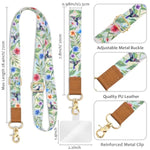 Phone Lanyard Crossbody Wrist Strap, Bird Cell Phone Lanyards For Around The Neck Wristlet Shoulder, Adjustable Flower Floral Strap For Car Keys Keychain Wallet Id Badge