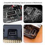 xiwai 2pcs USB 3.1 Front Panel Header Male Type-E to Type-A & Type-C USB-C Mot
