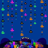 Halloween Witch Hat Garland Orange Purple Black Green Paper Banner Streamers