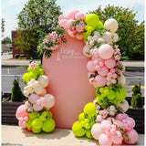Pastel Pink And Lime Green Balloon Garland Arch Kit, 152Pcs Soft Pink Lime Green Cream White 18/10/5Inch Balloons For Baby In Bloom Spring Garden Fairy Party Baby Shower Decorations
