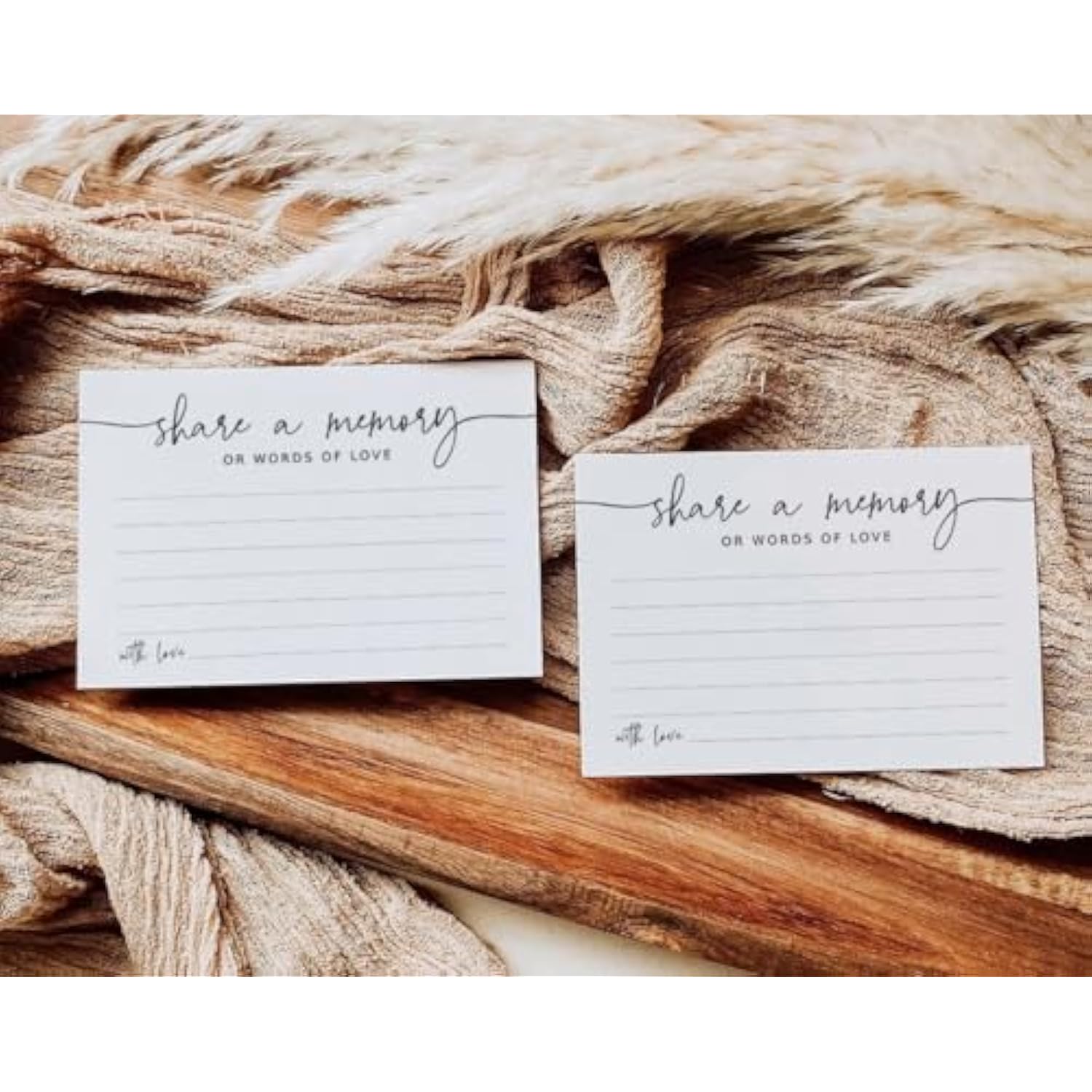 Share A Memory Card - 50 Pack, Share A Memory Cards For Celebration Of Life, Funeral, Memorial, Birthday, Graduation, Bridal Shower, 4” X 6", Wildflower