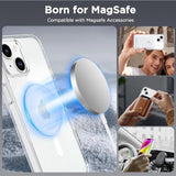 Magnetic Case For Iphone 13 & Iphone 14 6.1 Inch-Compatible With Magsafe & Magnetic Car Phone Mount,Not Yellowing Anti-Scratch (Clear)