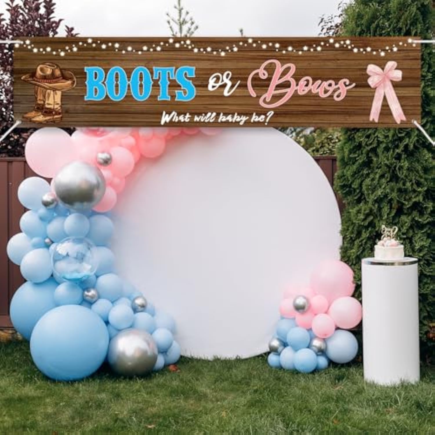 Boots Or Bows Yard Banner
