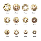 120PCS Gold Plated Spacer Beads for DIY Bracelets & Jewelry Making