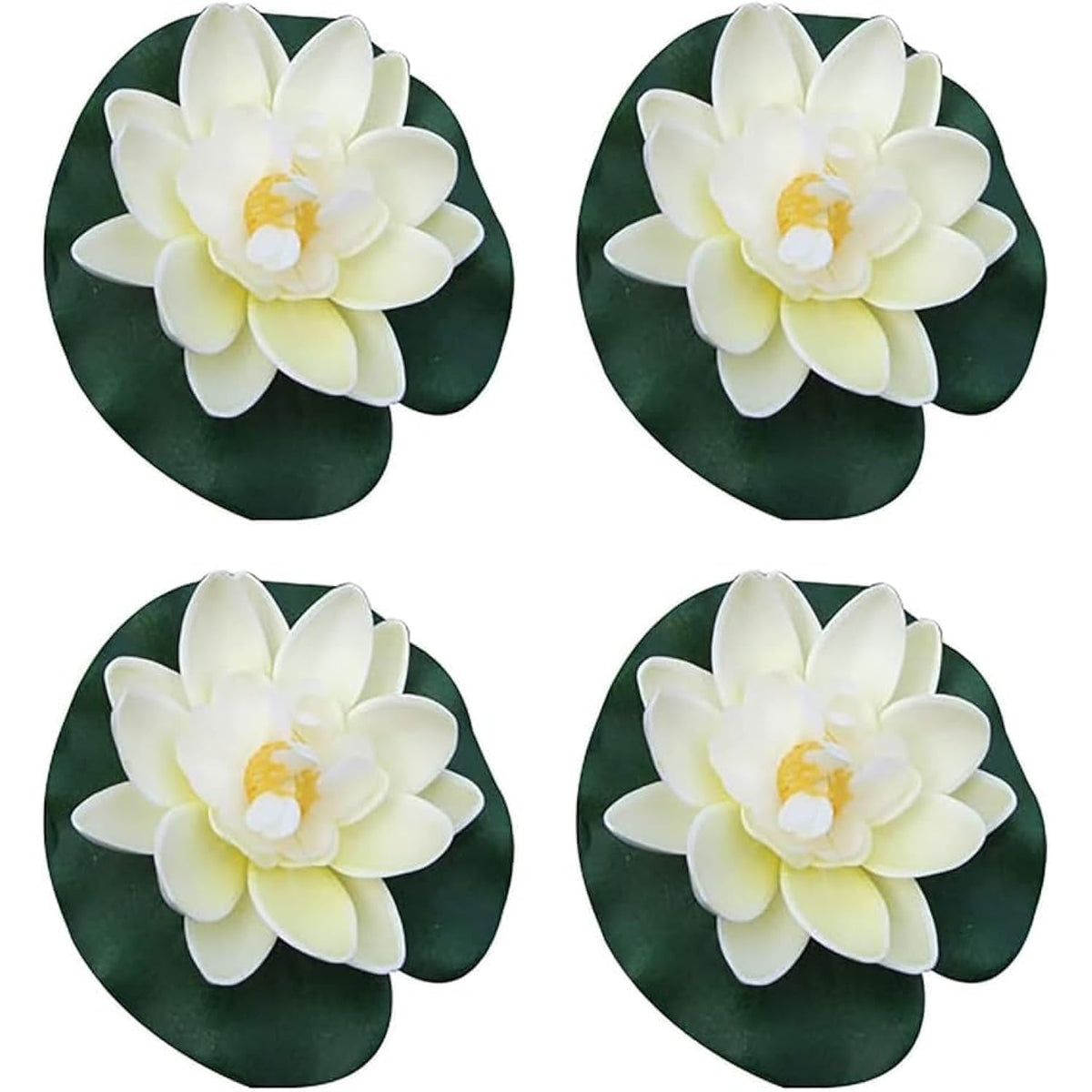 4 Pcs Artificial Floating Foam Lotus Flower With Water Lilys Pad Ornanments,Lifelikes Fake Lotus Flowers For Patio Pond Pool Fish Tank Aquarium Home Garden Outdoor, For Pool Aquarium Water Decoration