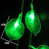 Green Leaf String Lights,16Ft /5M 40Leds Battery Operated Green Leaf Fairy Lights With Remote Controller,Perfect For Chr