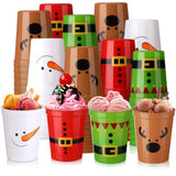 48 Pcs Christmas Cups Plastic 16 Oz Reusable Tumblers For Kids Santa Belt Stadium Drinking Cups Xmas Beverage Drinkware Assorted Styles For Adults Holiday Festive Party Supplies Decorations