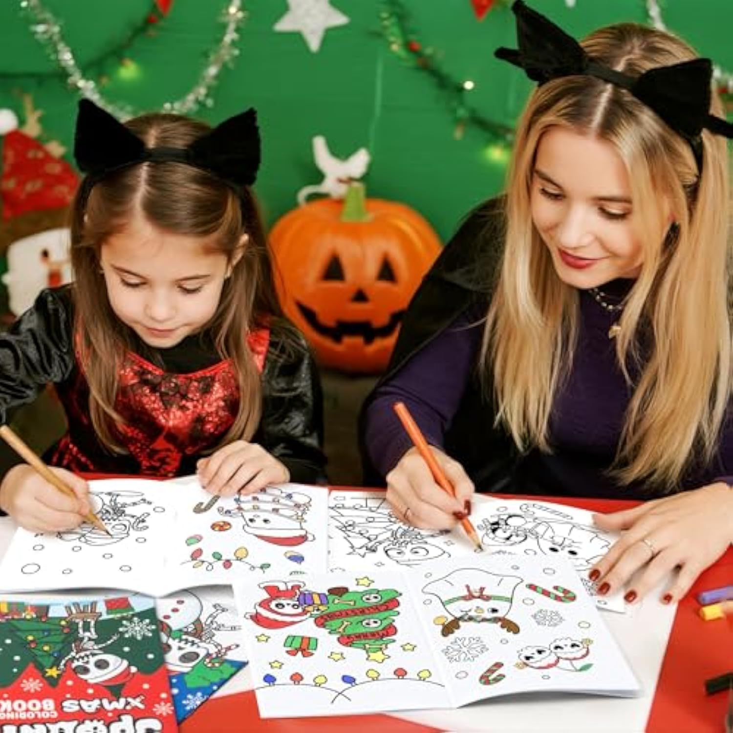 24pcs Christmas Mini Coloring Books for Kids Holiday Party Activity & Stocking