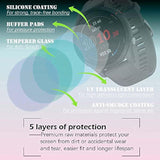 Screen Protector For Garmin Fenix 6X/ 6X Pro/ 6X Pro Solar Smartwatch [4 Pcs] + Anti-Dust Plugs 5Pcs, Tempered Glass 9H Hardness Bubble Free Film Ultra-Thin Protective Cover