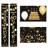 2pcs 60th Birthday Porch Banners – "Cheers to 60 Years" Welcome Signs for Party Decorations