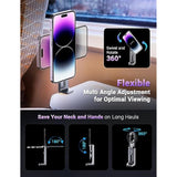 Magnetic Airplane Phone Holder For Magsafe, 16, 15, 14, 13, 12 & All Phones, Handsfree Phone Mount For Seat Tray Table, Pocket Size Travel Essentials Must Have Accessories For Flying