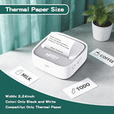 S1 Bluetooth Thermal Label Printer, Portable Mini Inkless Sticker Maker With 1 Roll Paper, Compatible With Iphone & Android, For Home, School, Office, Travel, Kids. Free App With Templates