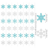 Snowflake-Snow Teal-Silver Christmas Party-Decorations Garland - 6Pcs Winter Wonderland Girl Frozen Birthday Hanging Decoration Streamers Banner, Snow White New Year Supplies Holiday Decor